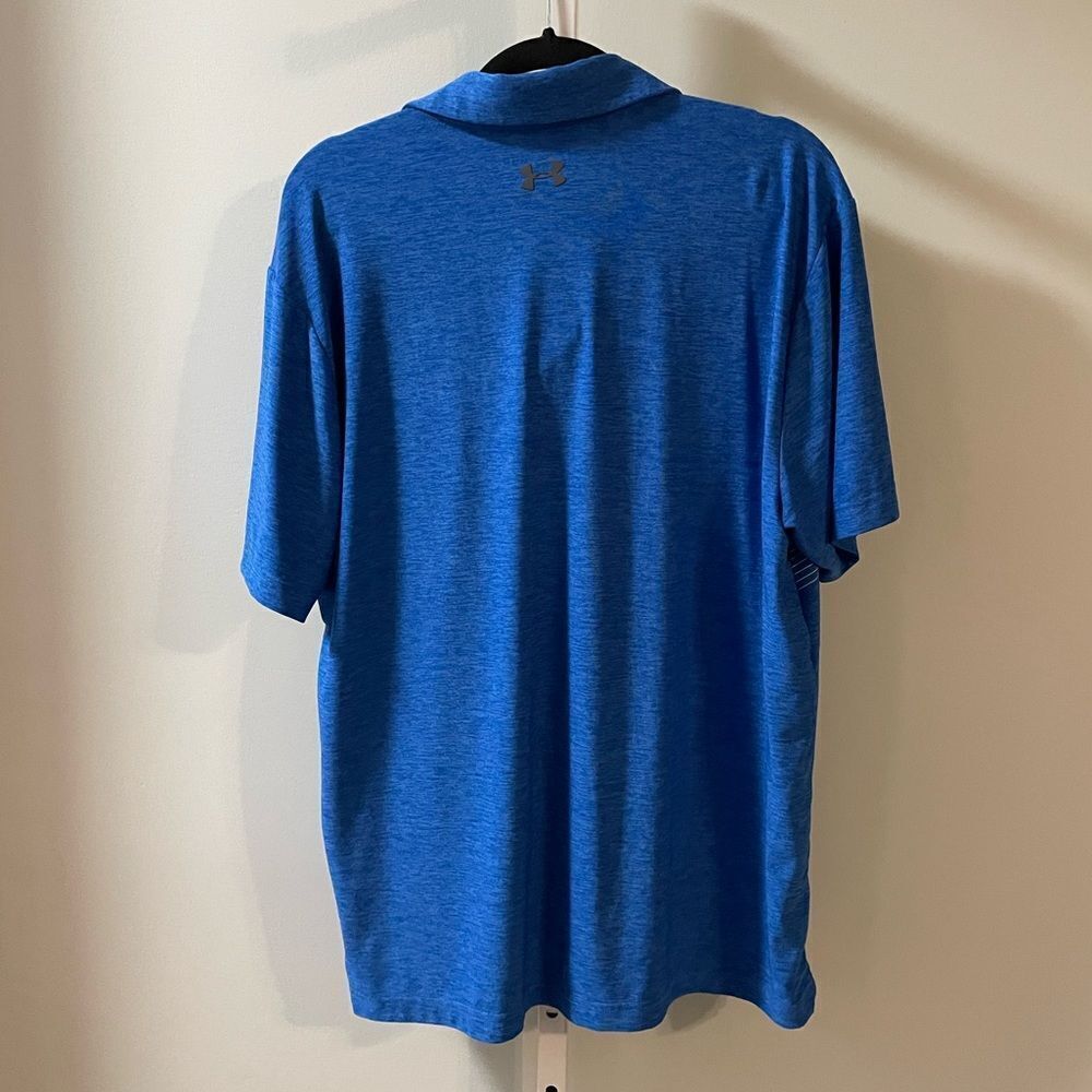 Under Armour Blue Collared Short Sleeve Shirt - Picture 4 of 4